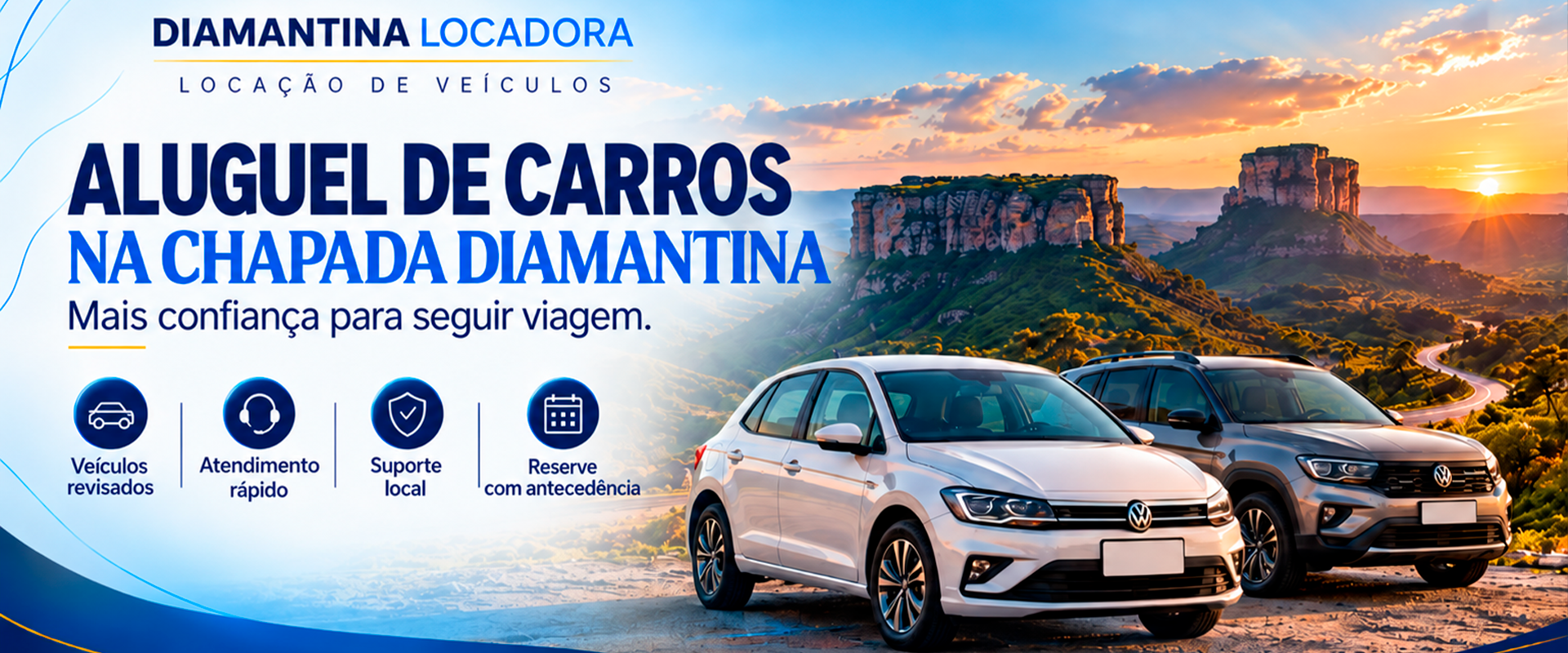Aluguel de carros na Chapada Diamantina - Diamantina Locadora